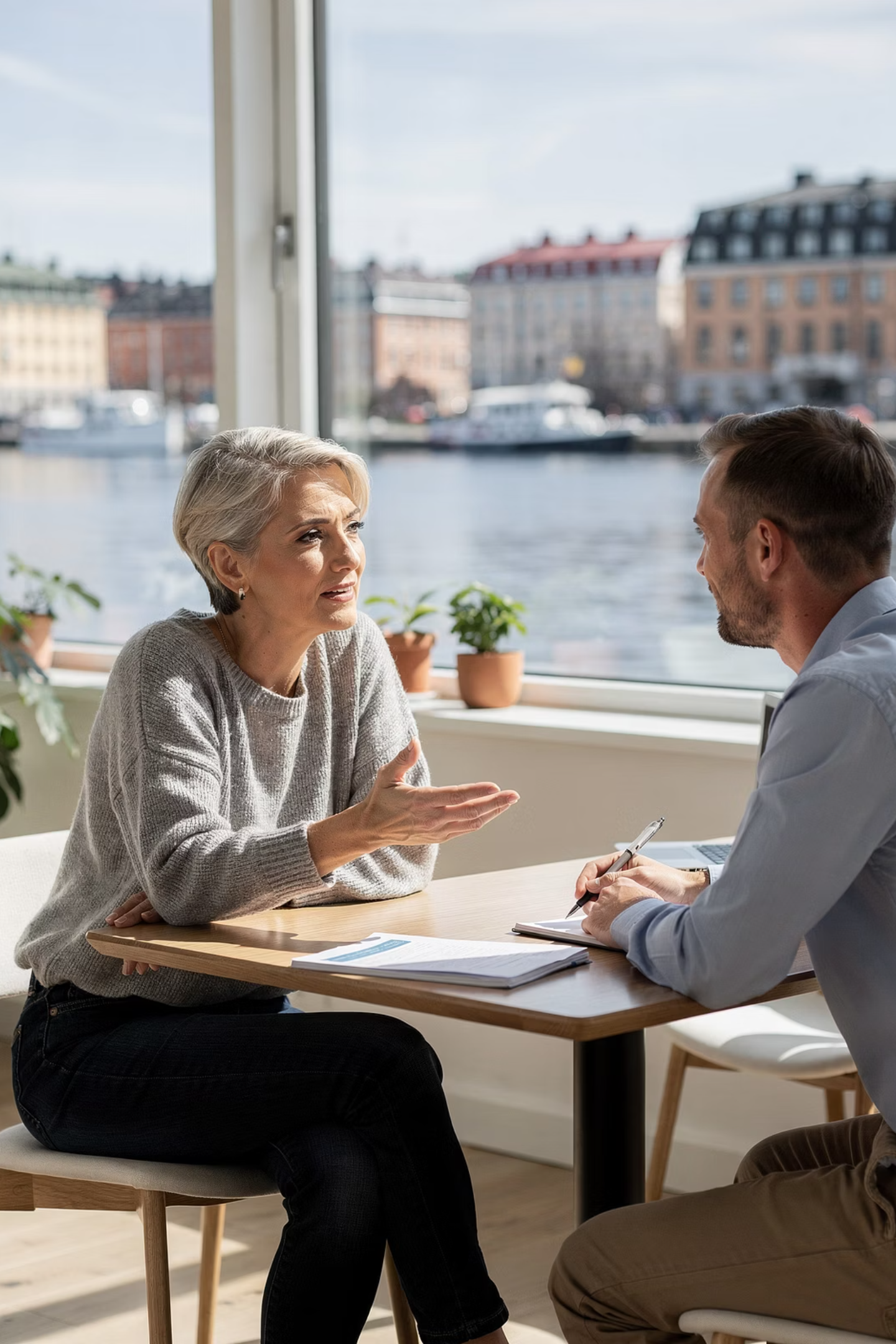 One-on-one leadership coaching session